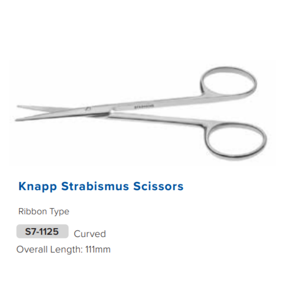 Knapp Enucleation Strabismus Scissors - Ribbon Type Curve