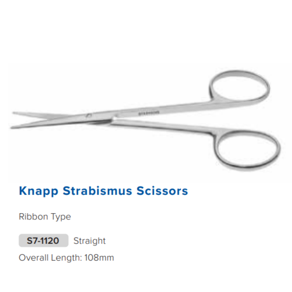 Knapp Enucleation Strabismus Scissors - Ribbon Type Straight