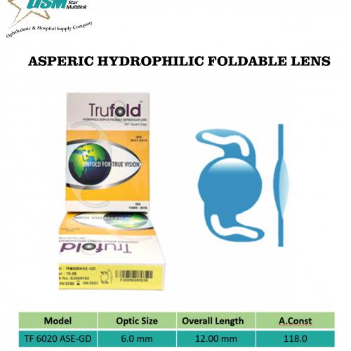 Asperic Hydrophilic Foldable Lens