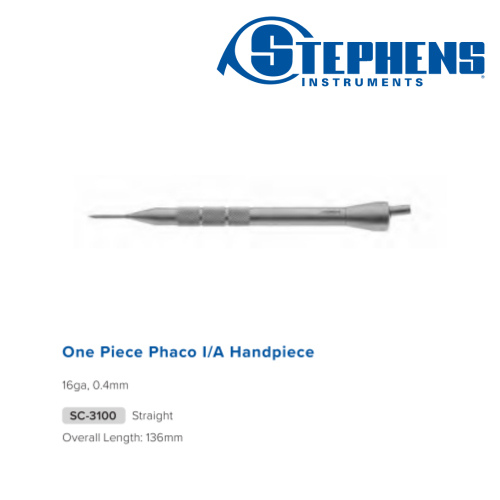 Stephens One Piece Phaco I/A Handpiece Straight