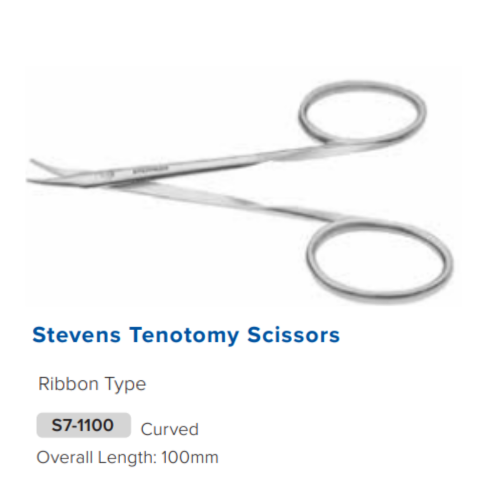 Stevens Tenotomy Scissors Ribbon Type - Curved